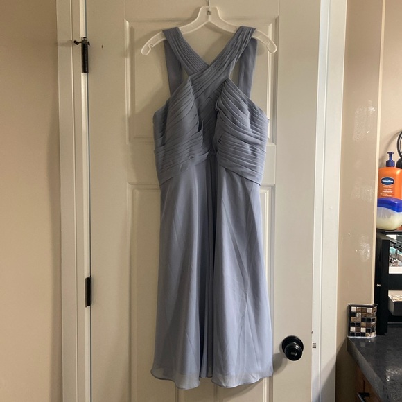 Light purple/grey Azazie dress - Picture 1 of 5